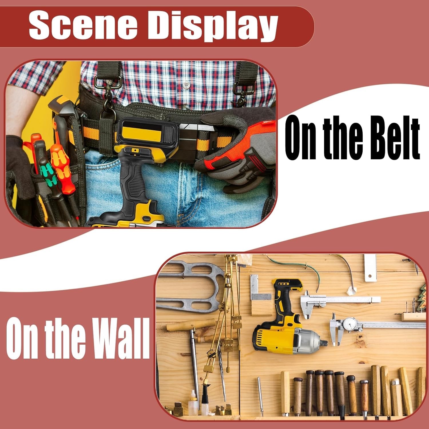 5-Pack Stainless Steel Belt Clips for Dewalt 20V MAX Tools – Easy Install