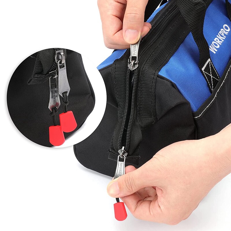 WORKPRO 13-Inch Tool Bag Tool Storage Bag Wide Mouth Tool Tote Bag Blue/Pink NEW