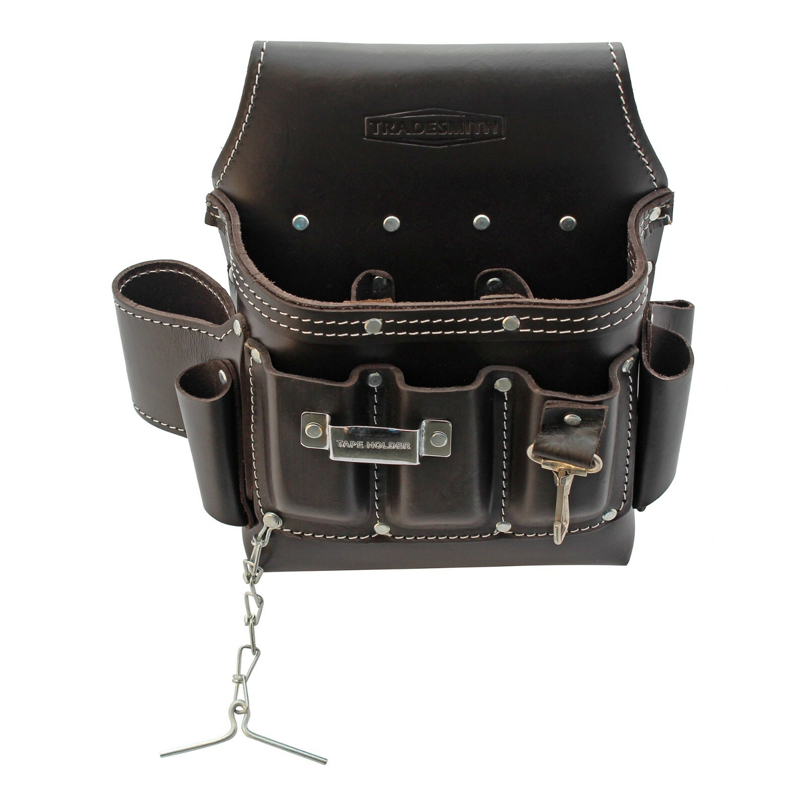 TradeSmith TS5205 – Top Grain Leather Electrician’s Tool Pouch