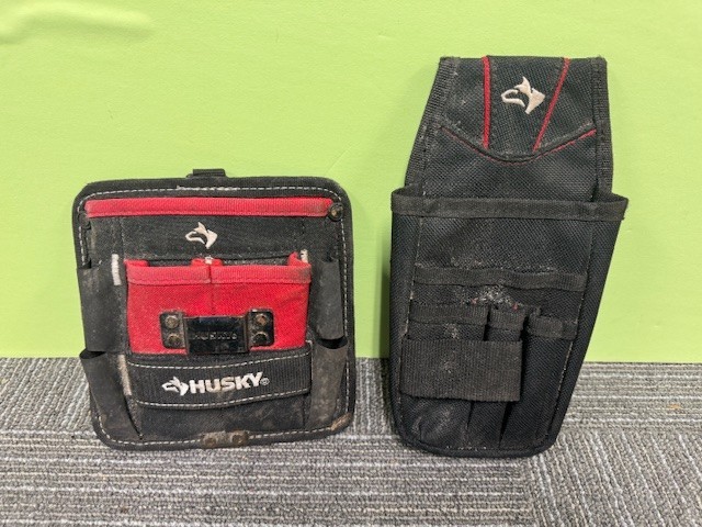 Husky 7-Pocket Utility Holster Tool Belt Storage Pouch Holder 7 in. 3-Pocket