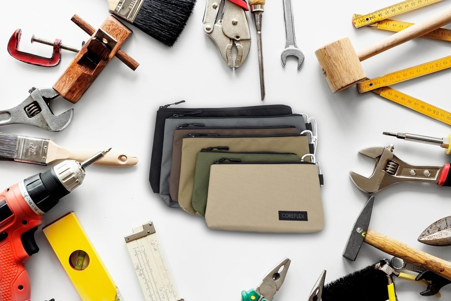 Durable Canvas Tool Pouch Set – Versatile Organizer for Tools and Accessories