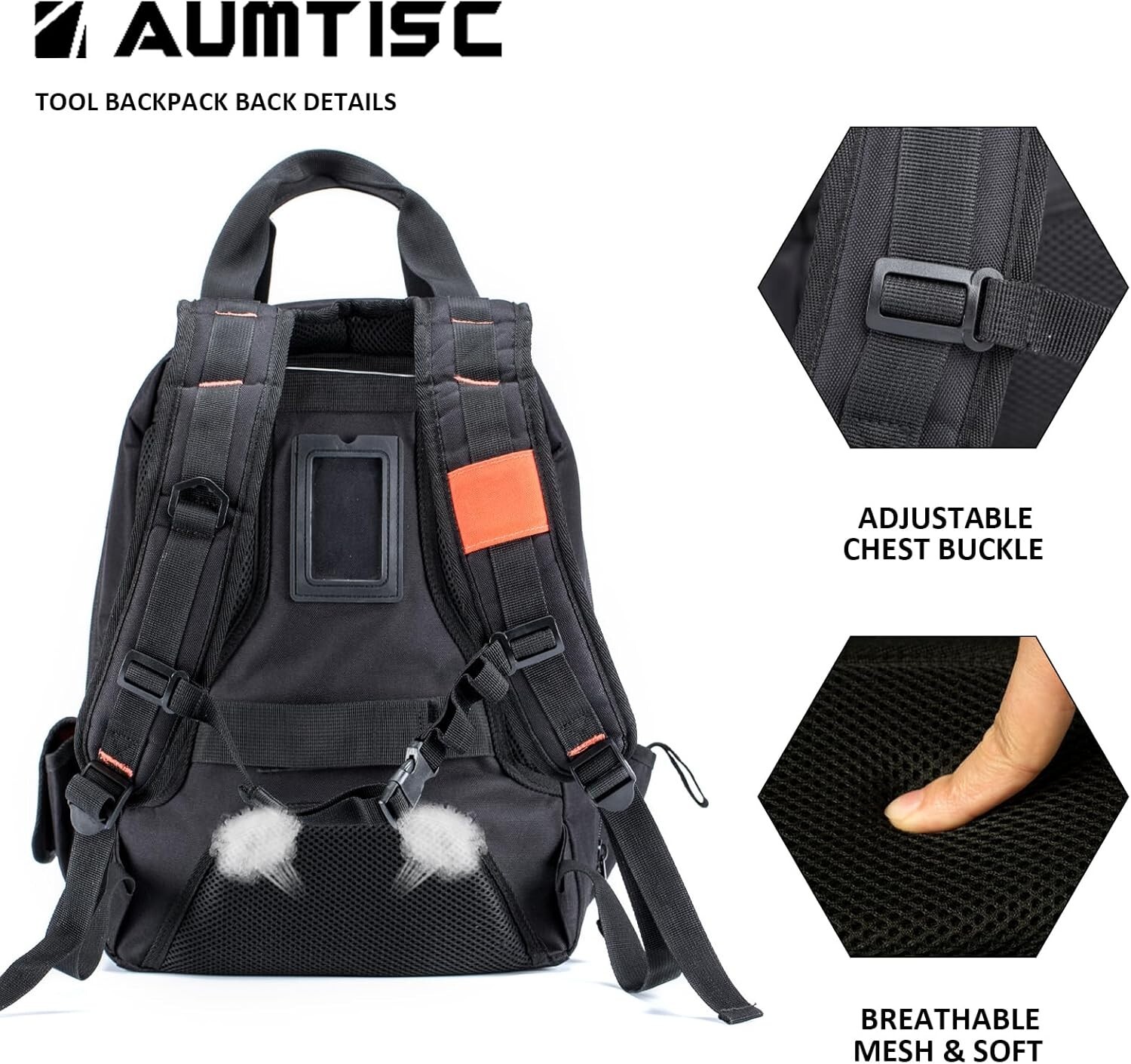 Multi-Use Tool Bag Backpack – 16» for Electrician & Construction Professionals