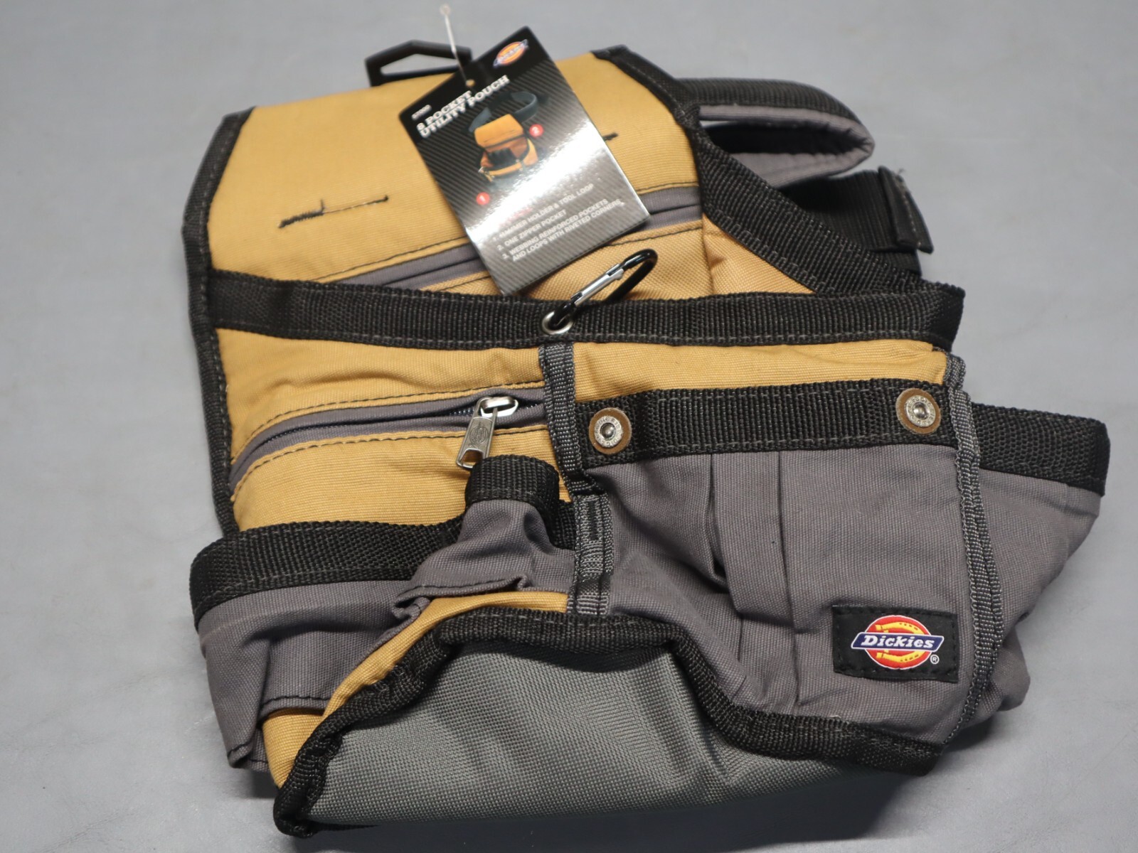 Dickies 8 Pocket Utility Tool Belt Pouch, Gray Tan 57000