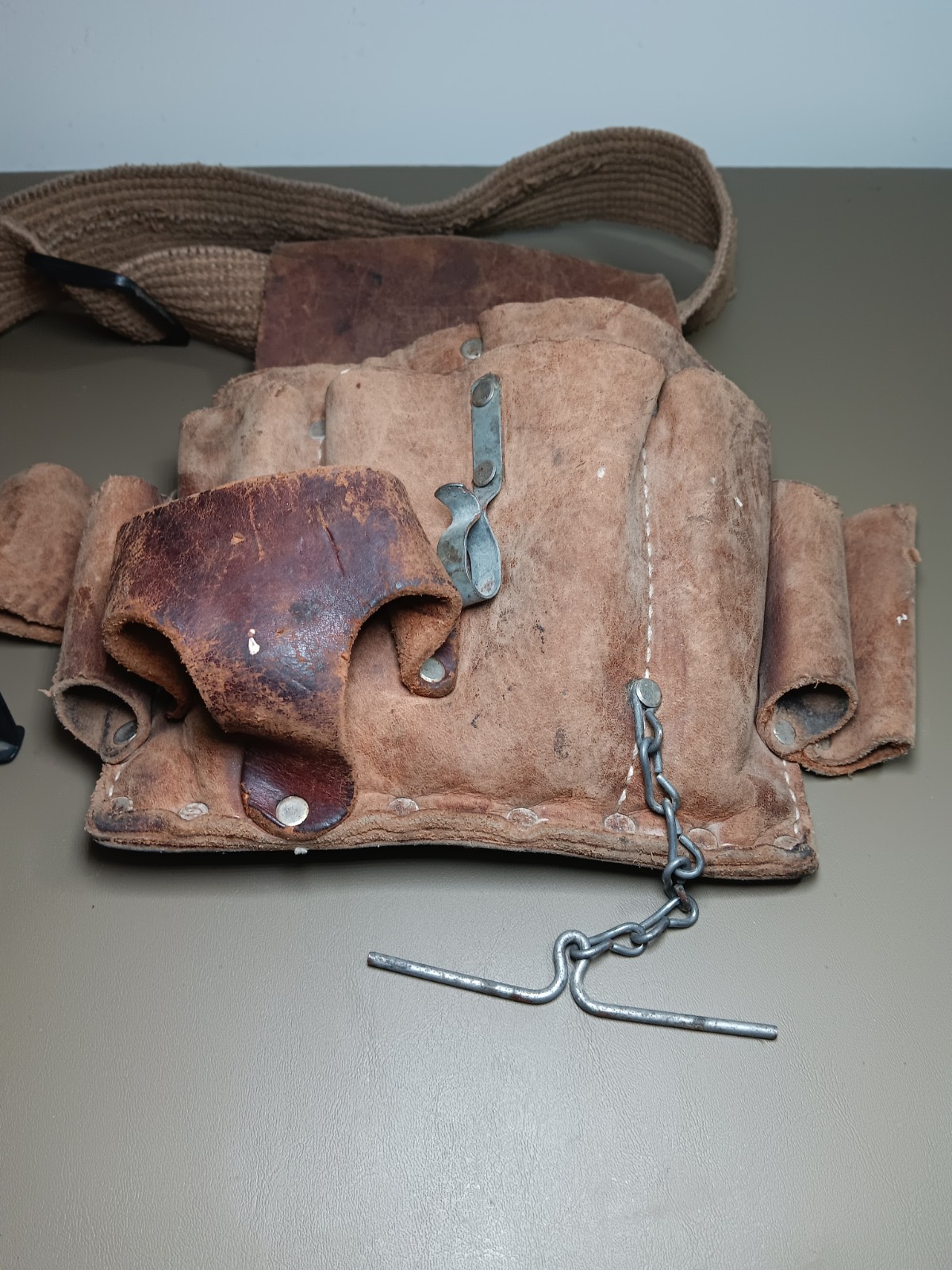 Vintage Sears Craftsman Leather Tool Belt Pouch Pre-Owned
