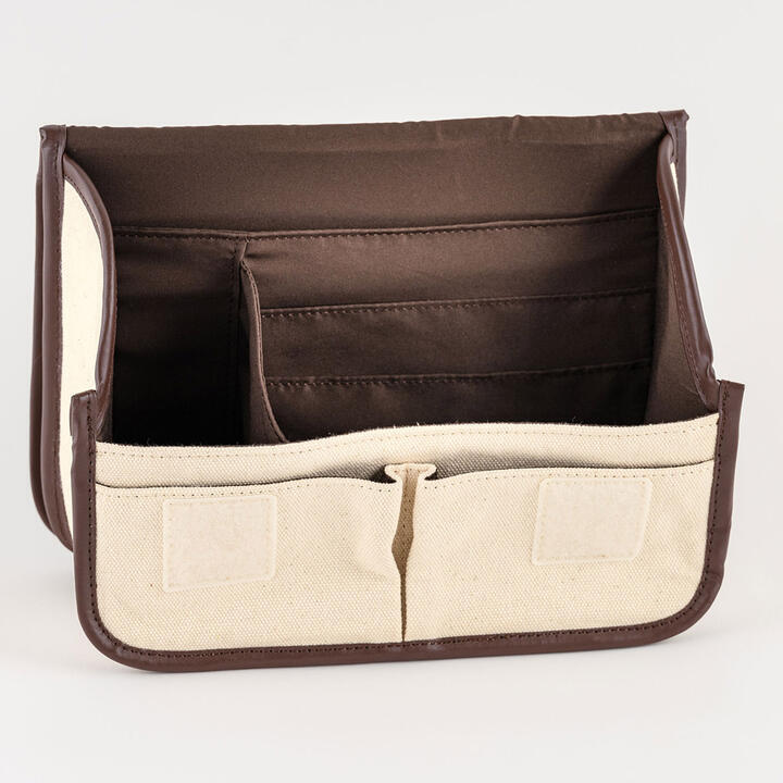 Hobonichi techo stappo Canvas White Ivory Brown Stand Storage Box Stationery