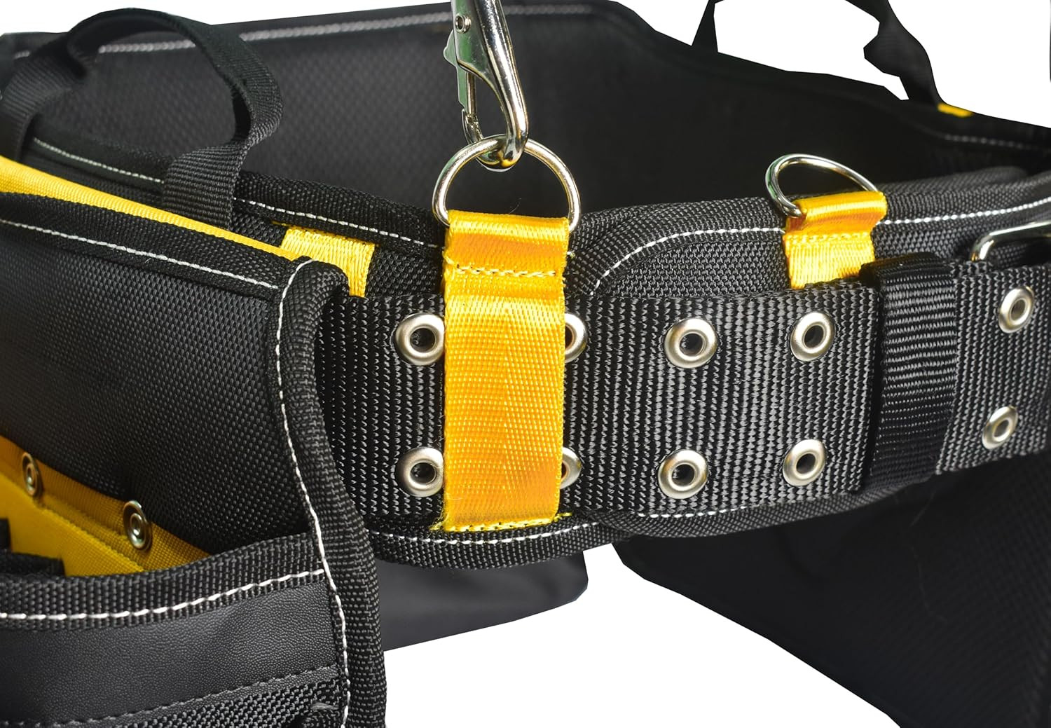Comfortable Tough Thick 7-Piece Tool Belt with Suspenders 32 Pockets and Loops,1