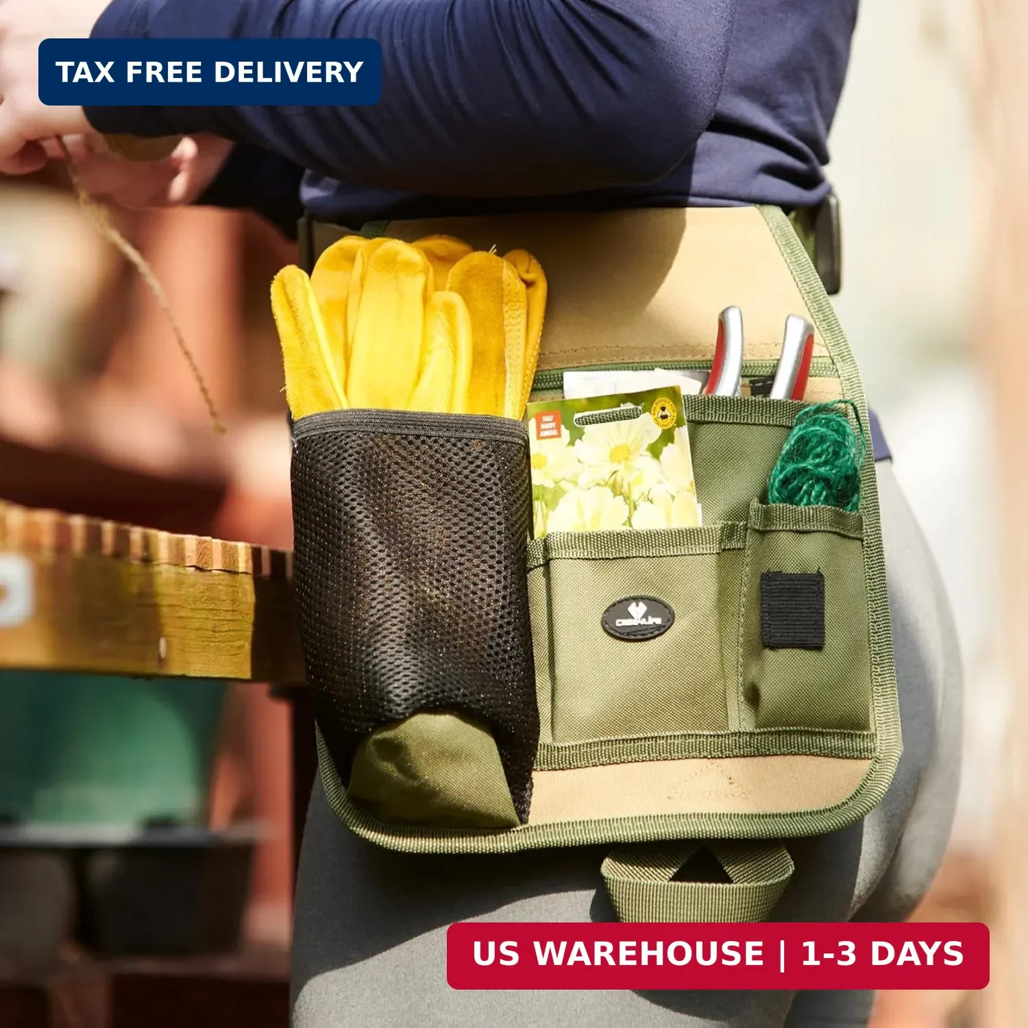 Handy Organizer Garden Tool Pouch – Unisex Utility Belt Apron for Gardening Gift