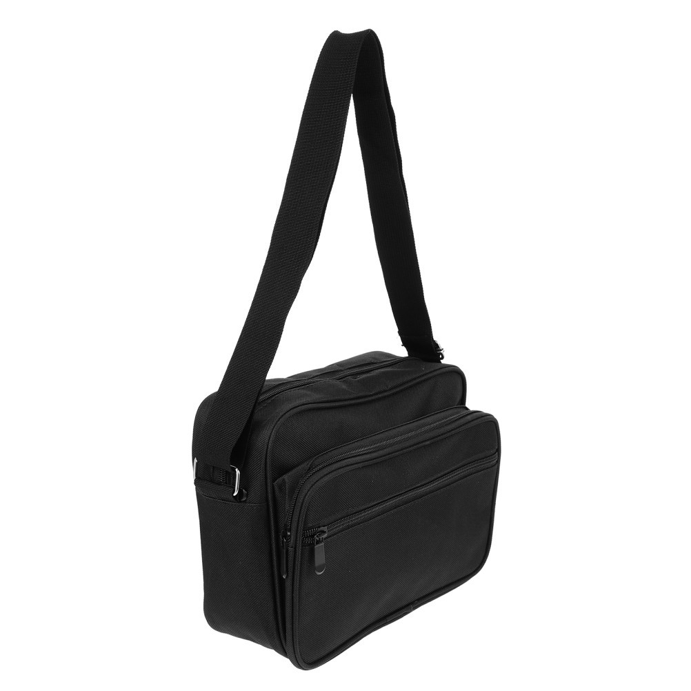 Tool Crossbody Bag Canvas Black Sturdy Material for Plumber Carpenter Contractor