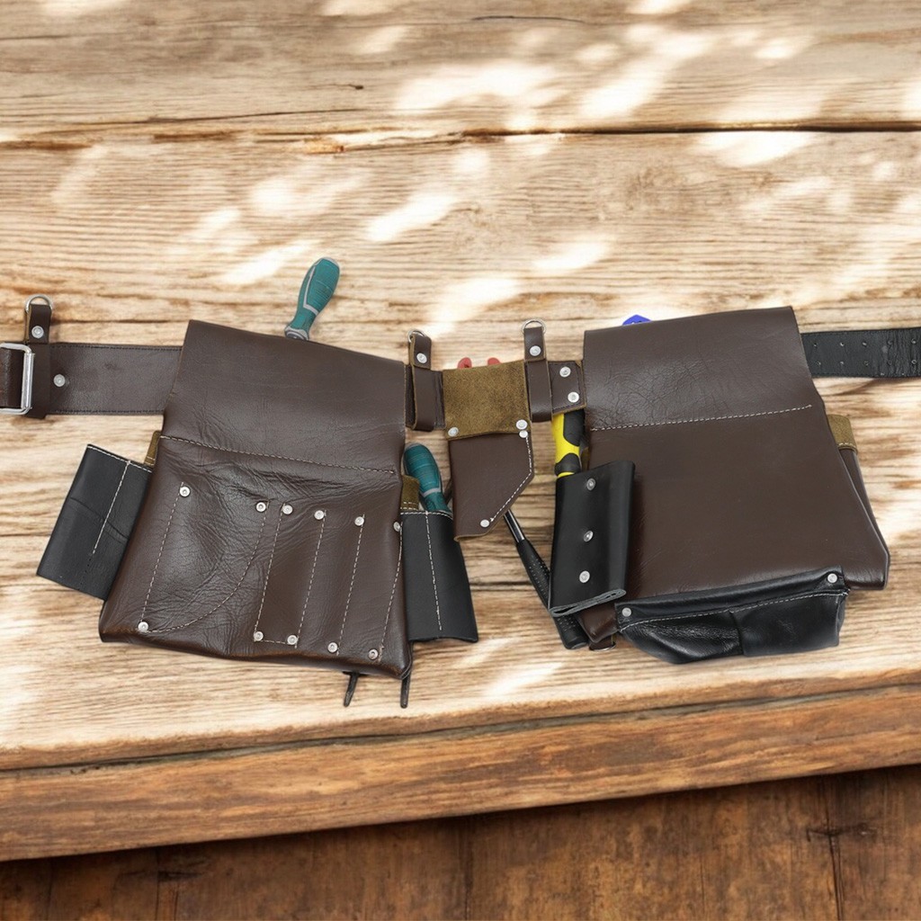 Halloween Leather Electrician Tool Belt – Durable Work Gear Pouch