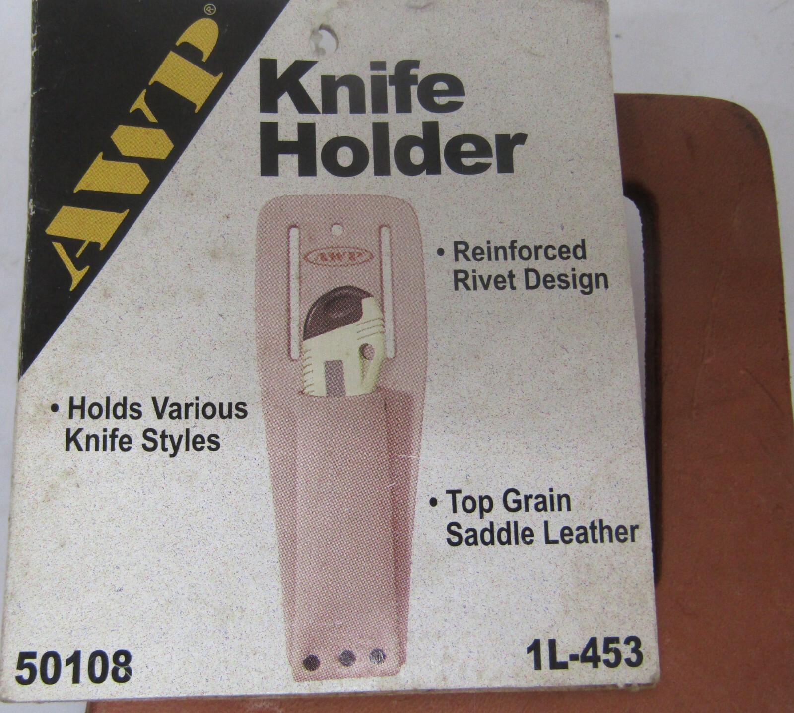 AWP Leather Open-ended Holder Utility Knives Pliers Belt Loop Leather