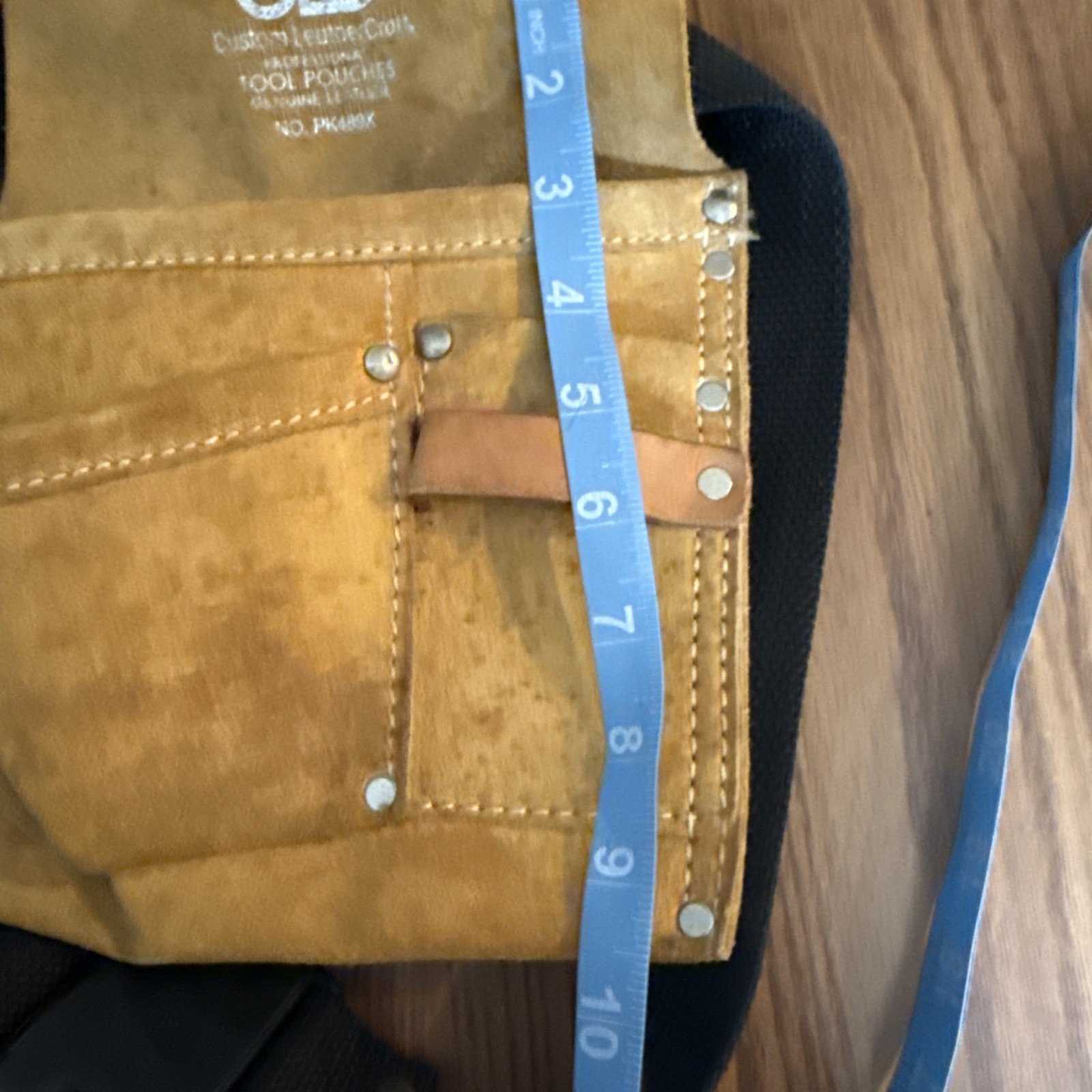 CLC Work Gear Suede Leather Tool Pouch with Belt Carpenter Electrician Holder