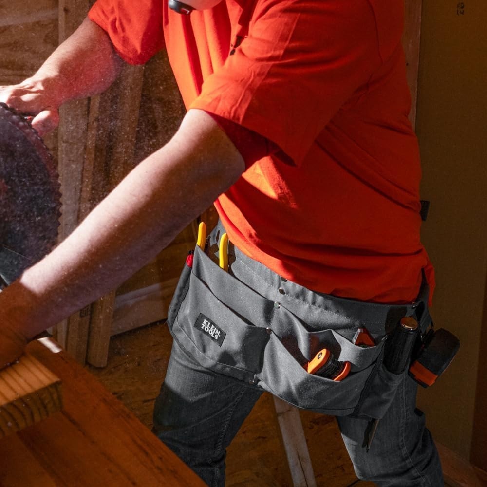 21022 6-Pocket Tool Apron, Durable Duck Canvas with Riveted Seams, A