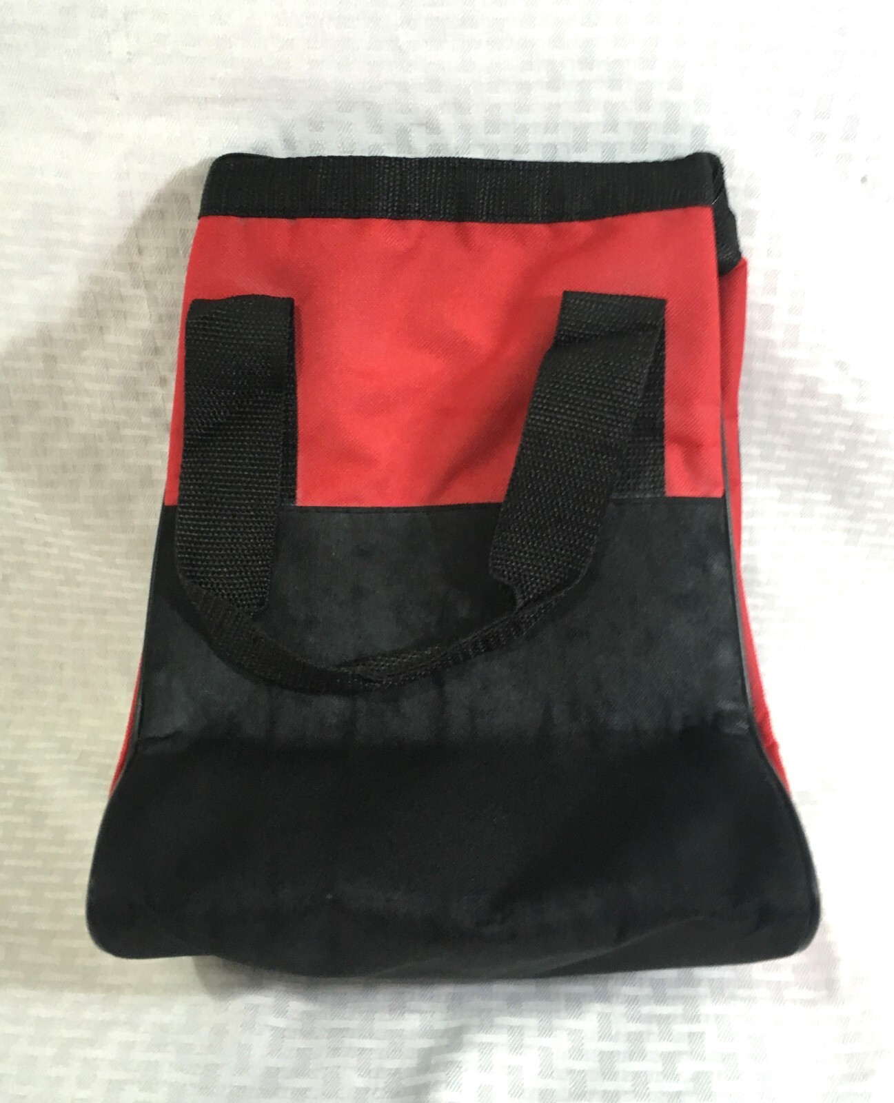 PORTER CABLE HEAVY DUTY CANVAS TOOL BAG / 11″ X 9″ X 6″ / RED & BLACK