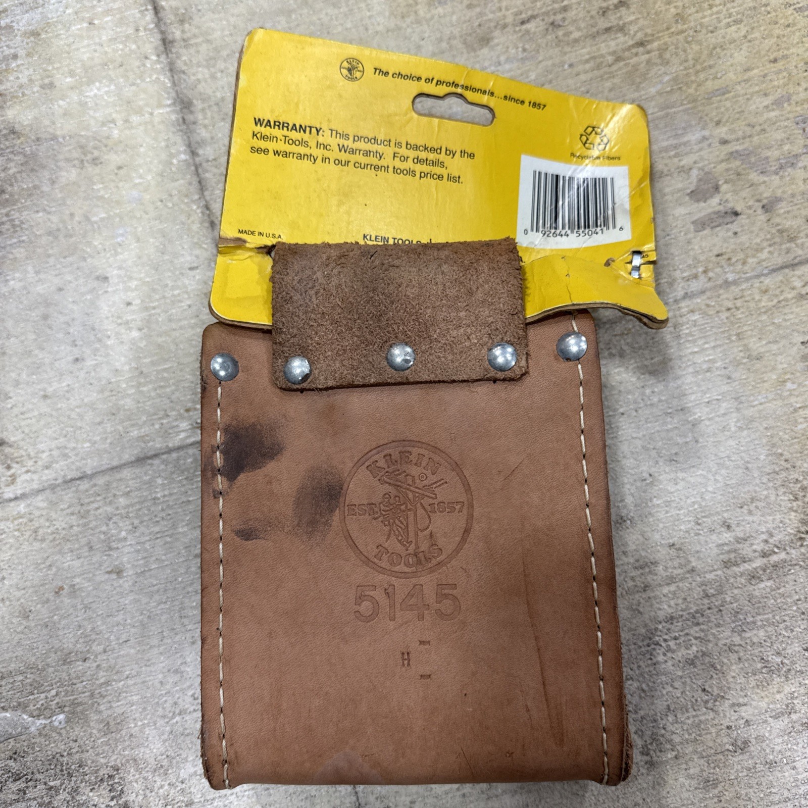 Klein Tools 5145 Leather 3-Pocket Utility Pouch