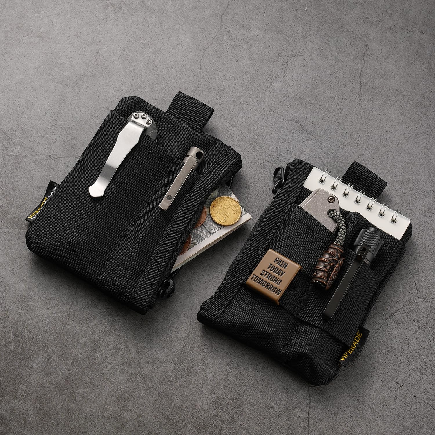 VE28 6-in-1 EDC Pouch, 500D Compact EDC Pocket Organizer, Molle Extension Too…