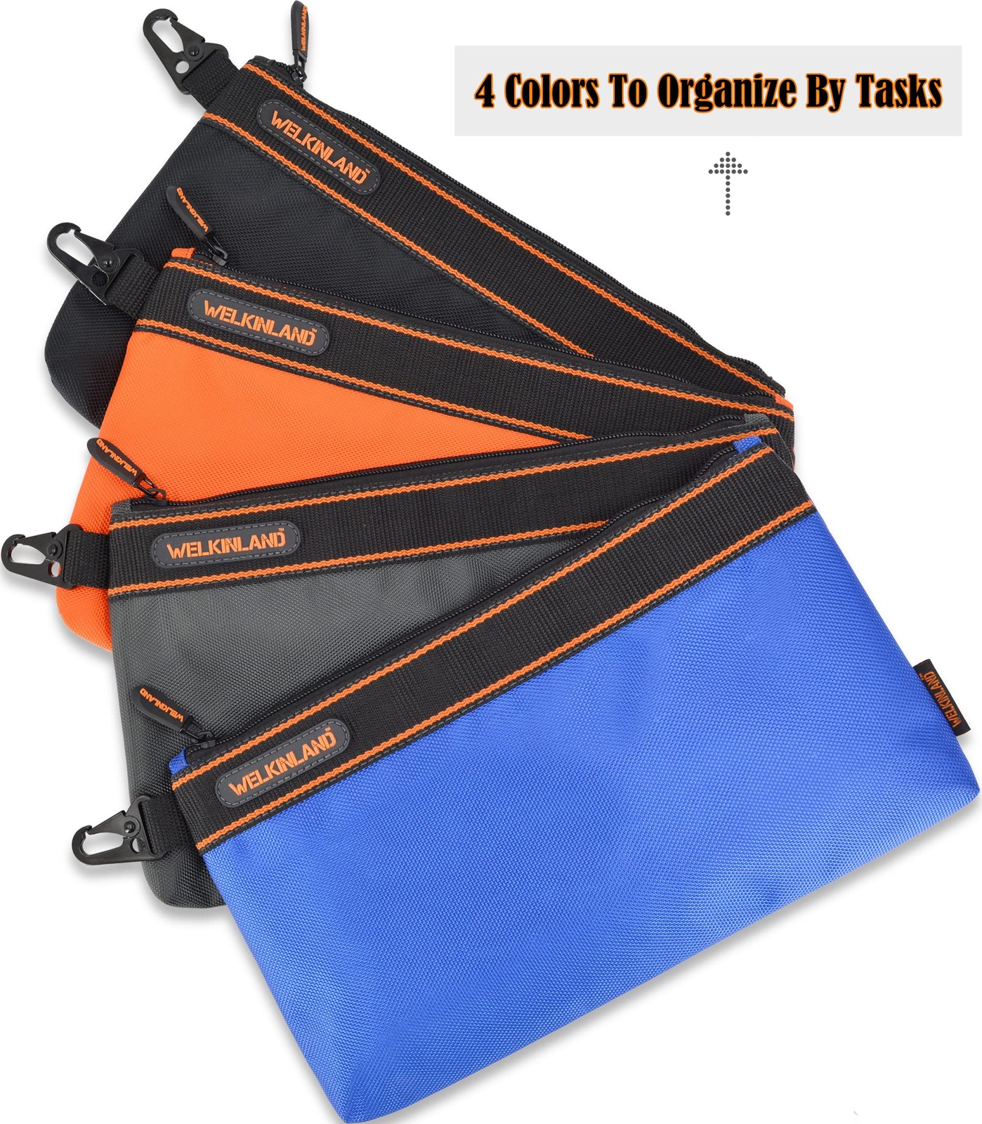 WELKINLAND 13Inch (Length) * 7.7Inch (Width), Orange, Black, Grey, Blue