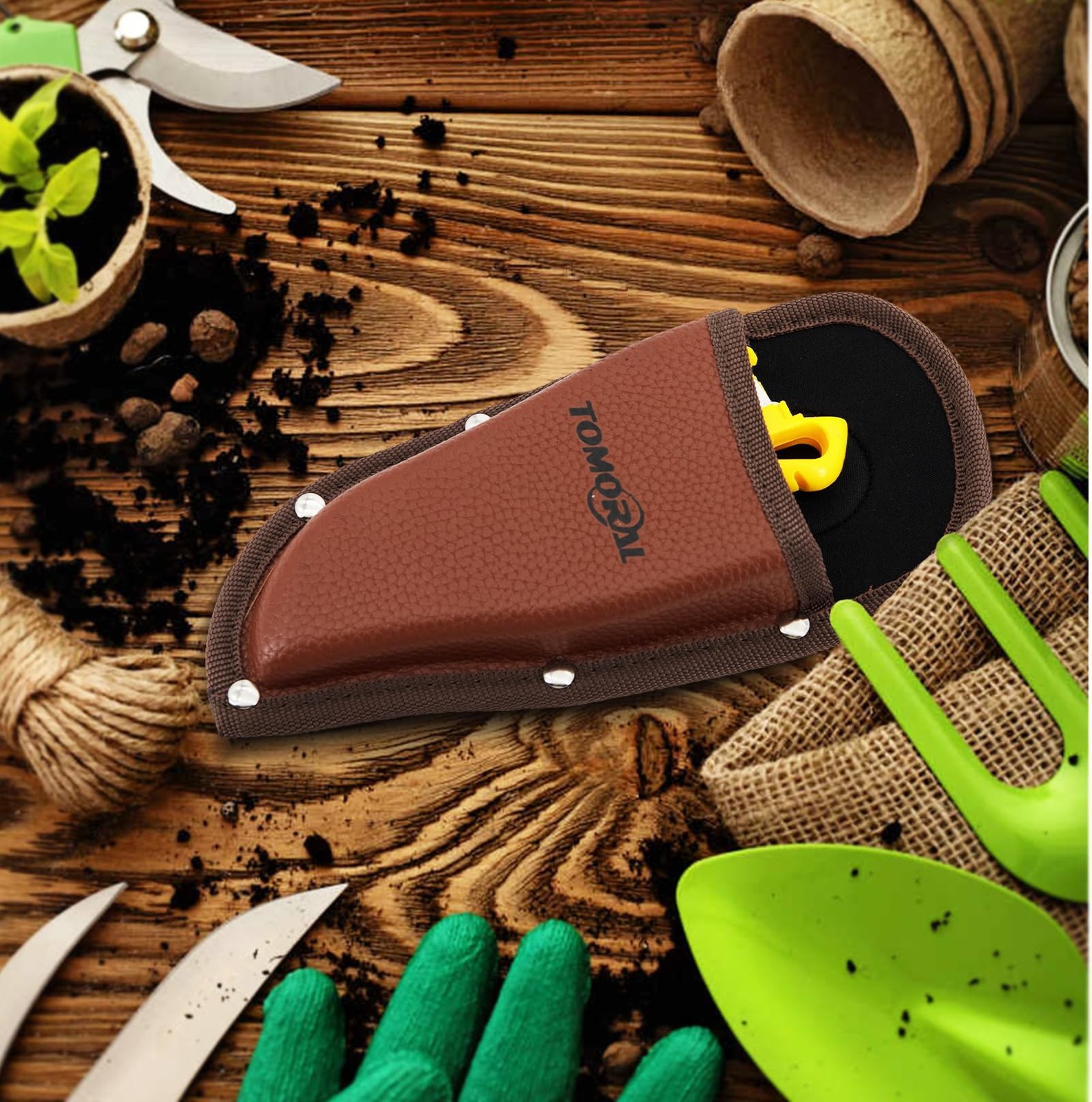 Pruner Holster Pruning Shears Hanging Pouch PU Leather Pliers Pruner Holder f…