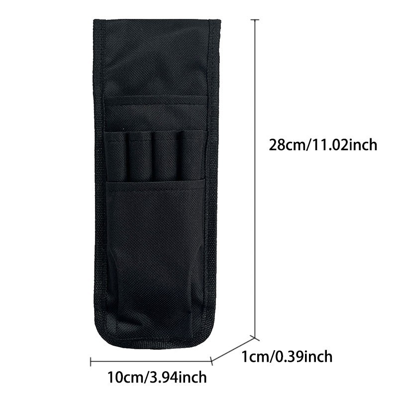 2pcs Belt Tool Pouch With Multi-Pockets Tool Pouches Heavy-Duty Pen Holder Black