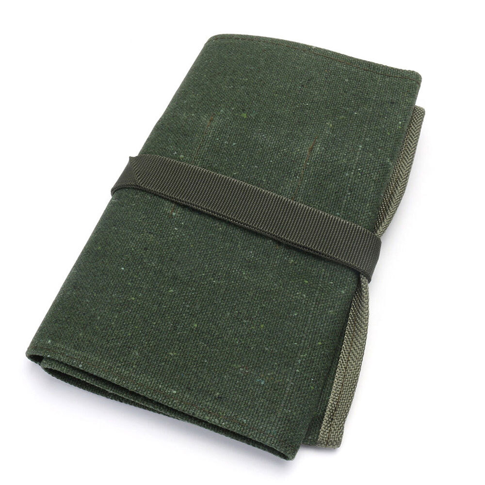 10Pockets Canvas Spanner Wrench Tool Roll Up storage bag Organizer Pouches Case~