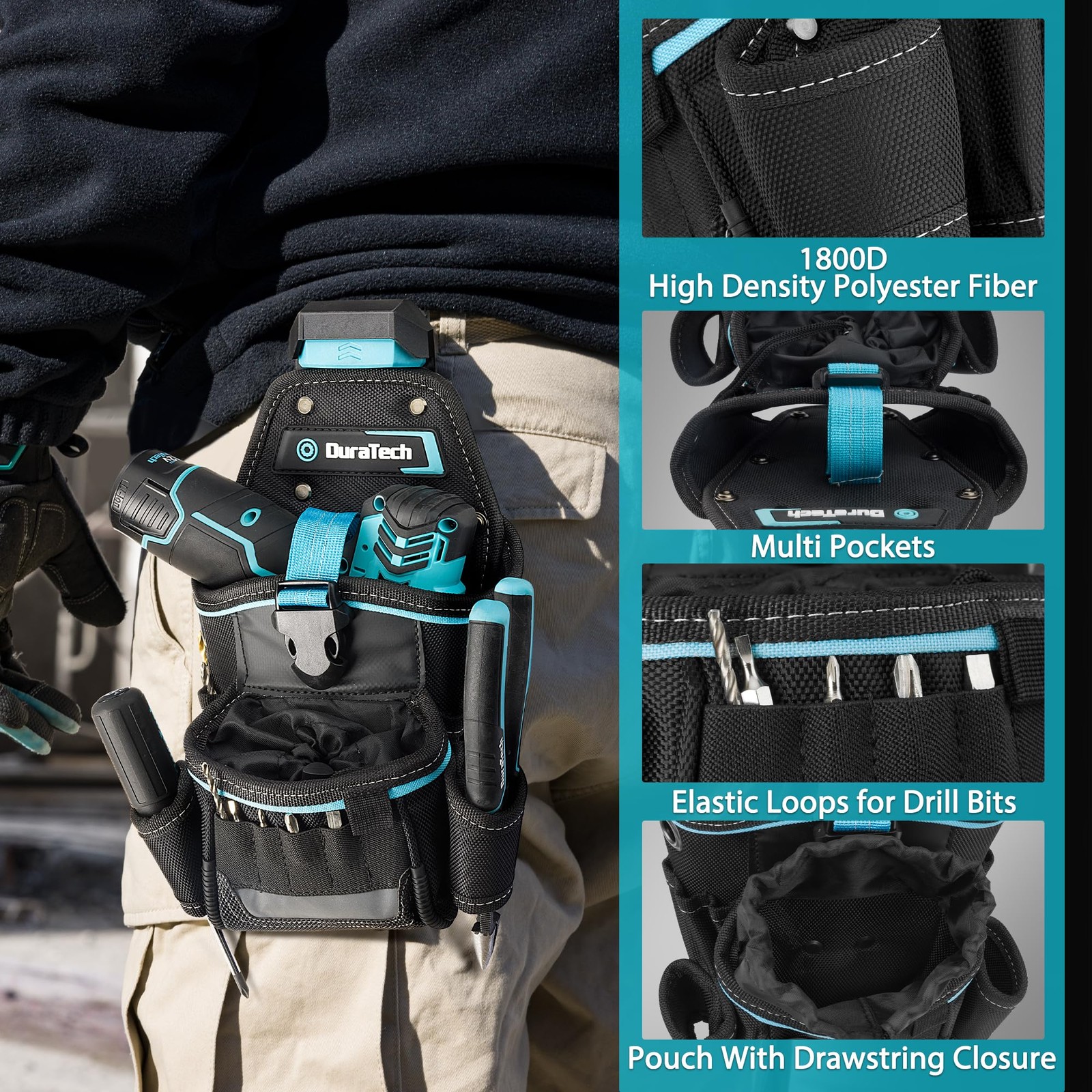 Drill Holster with Quick Release Buckle, Heavy Duty Impact Driver Holster, Drill