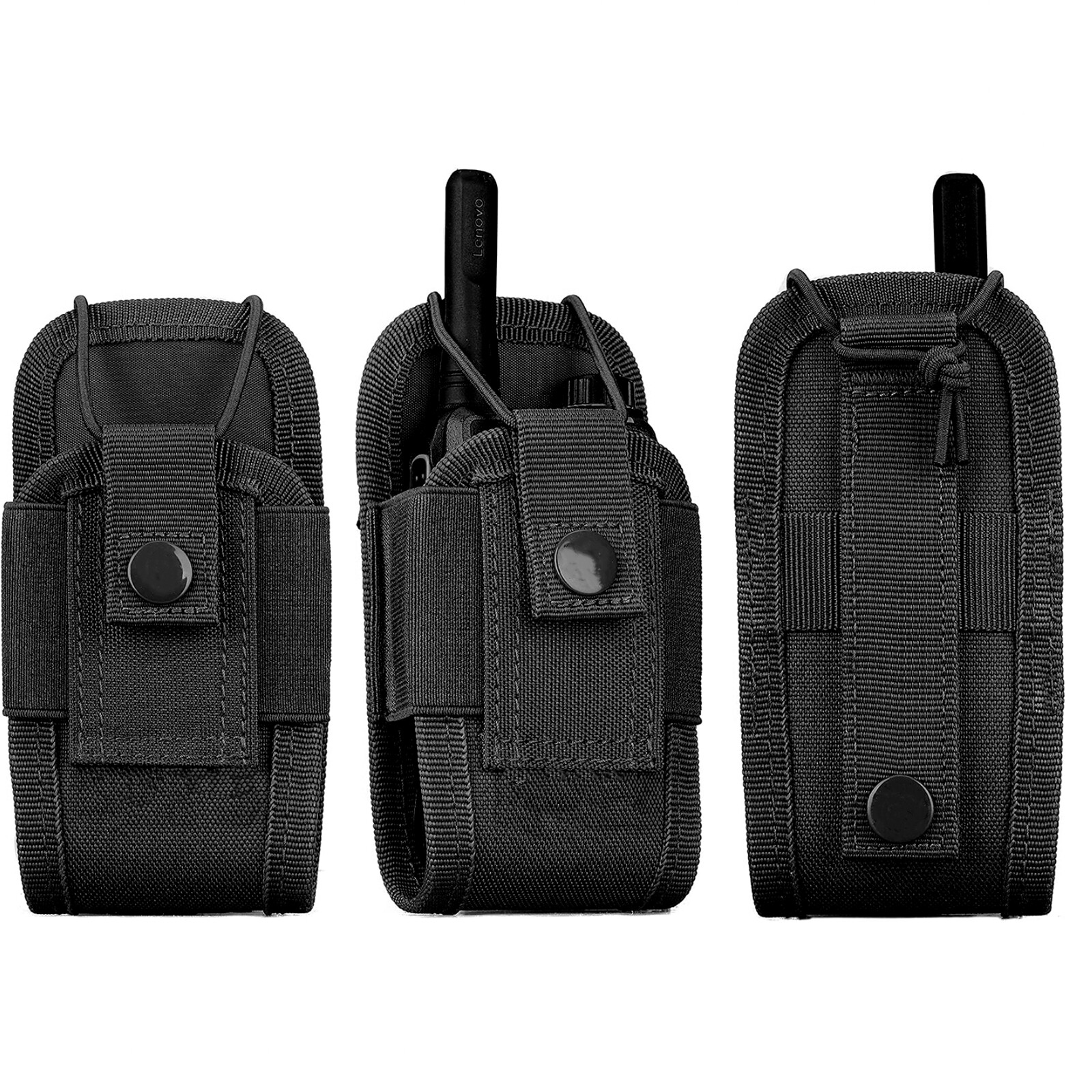 Tactical Nylon Walkie Talkie & Laser Measure Tool Pouch Holster with Belt Loop