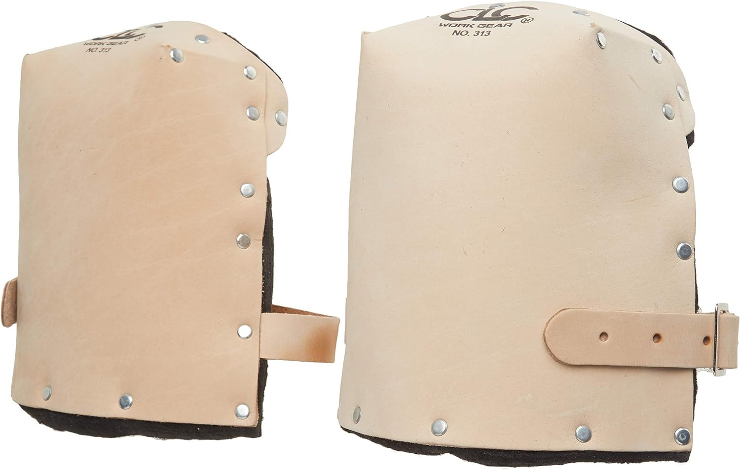 CLC 313 Heavy Duty Leather Kneepads, Double Thick Lining, Tan