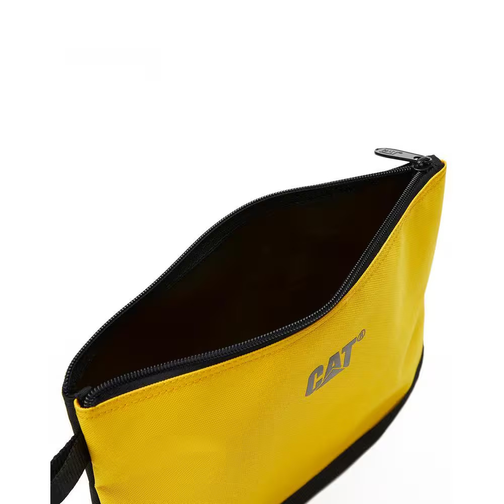 Tool Storage, 12 In. 1 Pocket, Black and Yellow, 600-D Polyester, Document Bag,