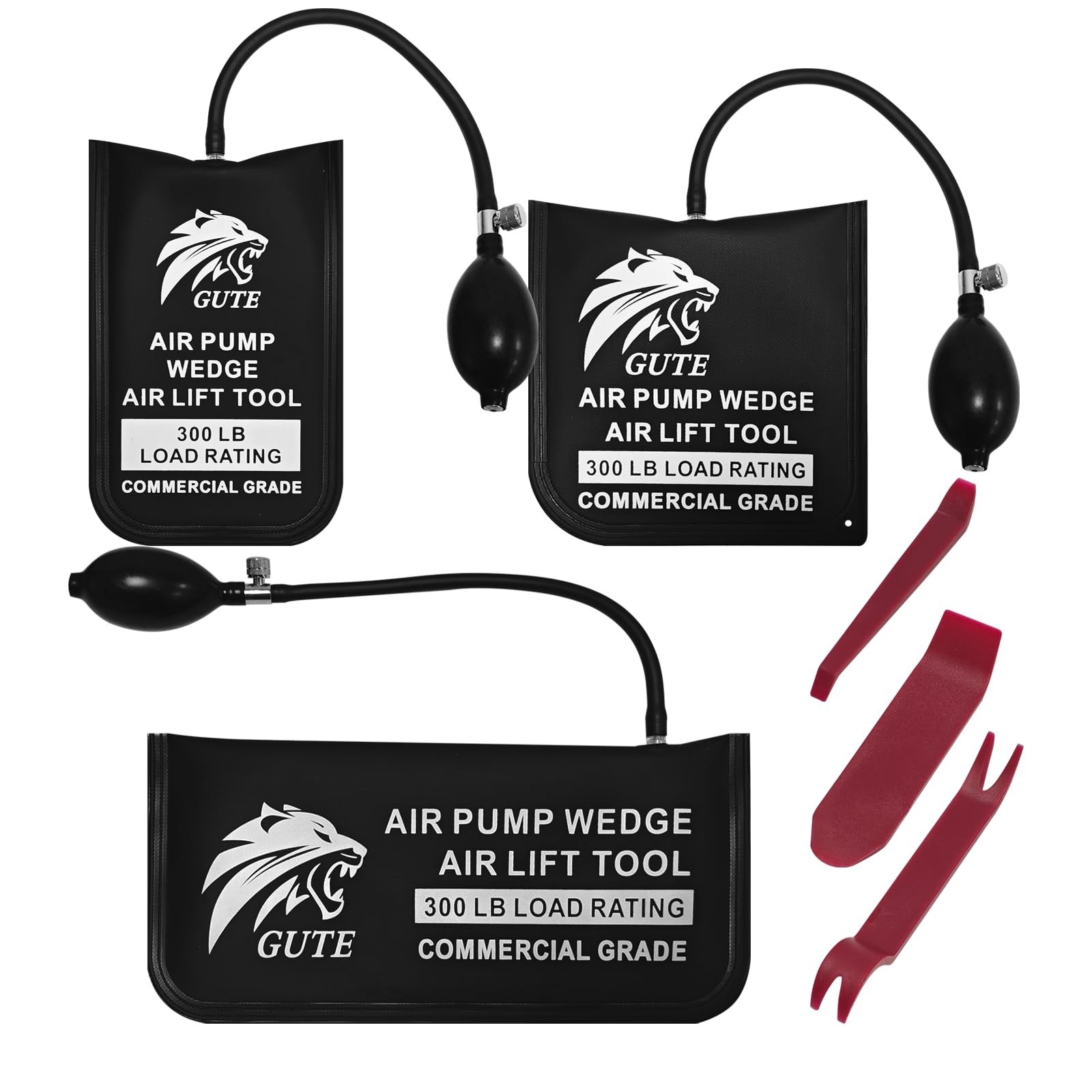 Inflatable Air Wedge Bag Tool Set – 3 Pack Leveling & Alignment Kit, 330 LB Capa