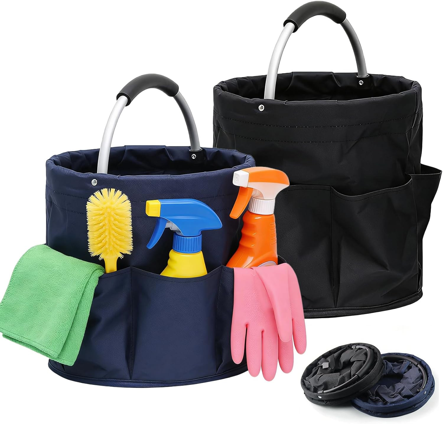 Organizador herramientas plegable 17L con 6 bolsillos y asa para hogar y jardin