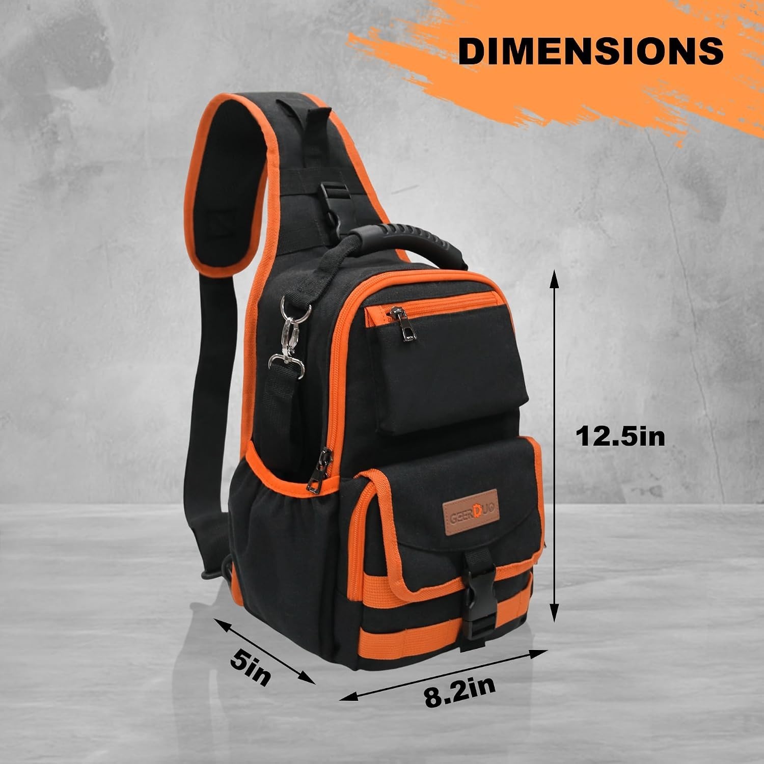 Heavy Duty Canvas Sling Tool Bag Electrician HVAC MOLLE Tool Organizer Pouch