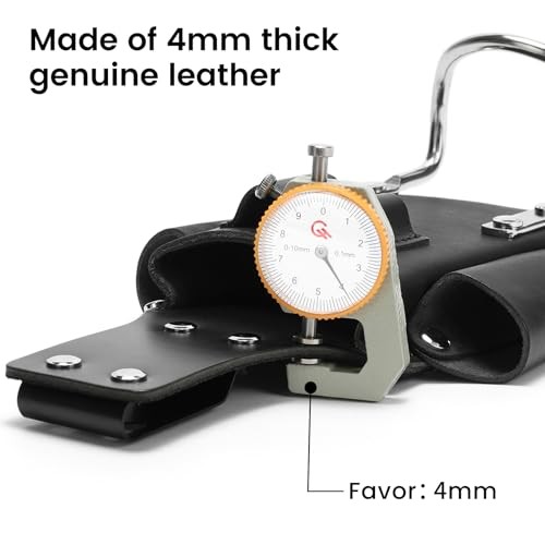 Small Leather Tool Pouch – 6-in-1 Heavy Top Grain Leather Small Tool black