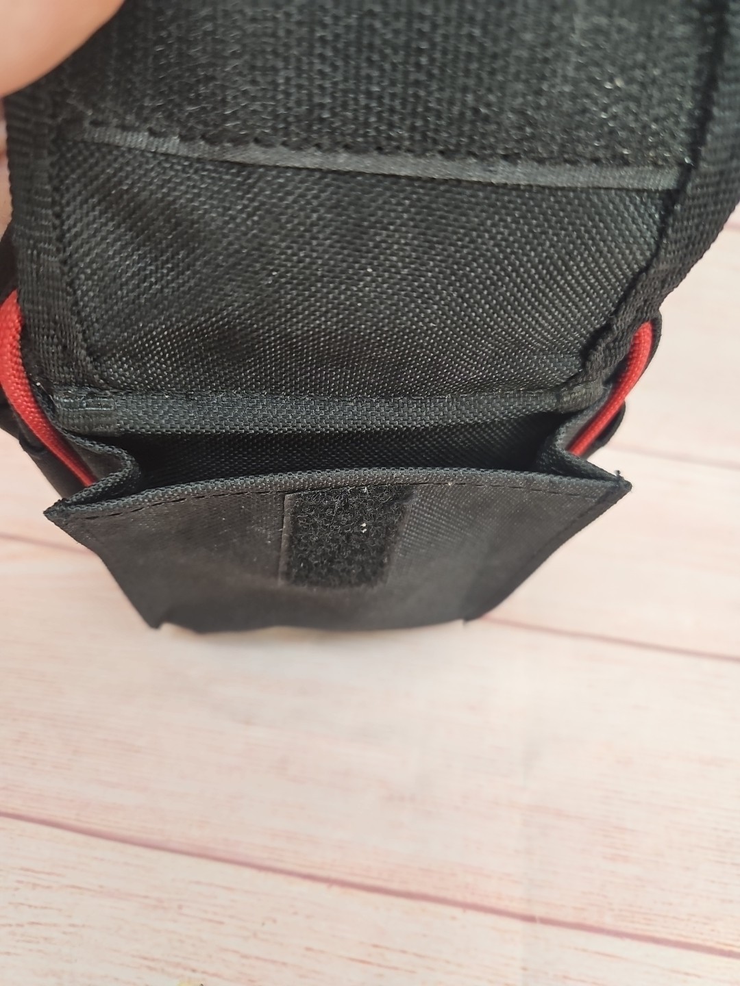 Husky 4.5 in. Clip-On Tool Belt Pouch | 3 Pockets | Durable 600D Polyester