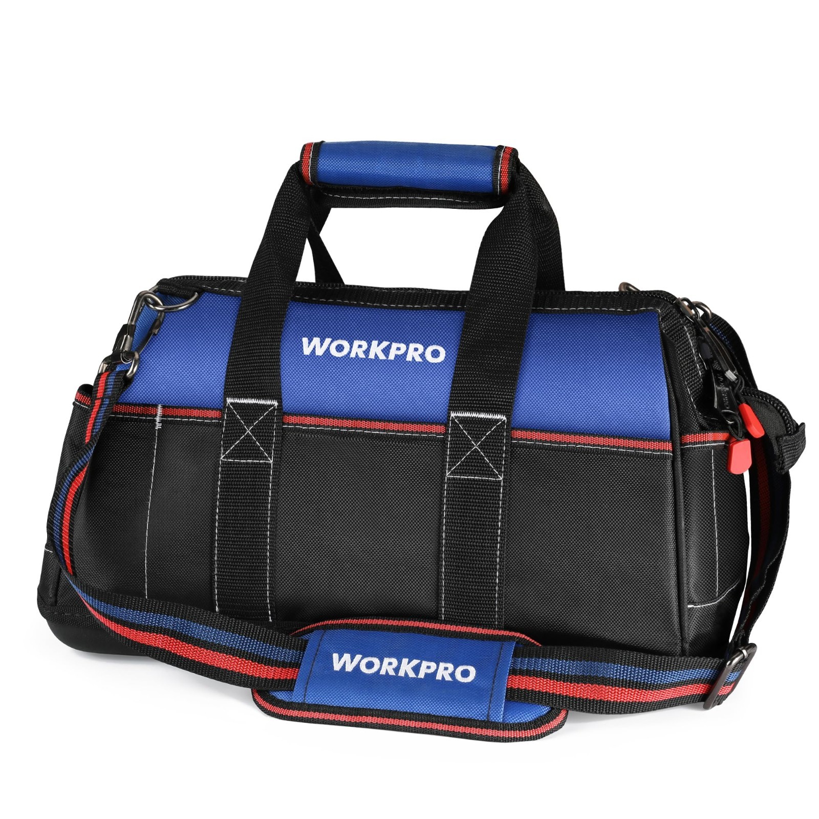 16″ Wide Mouth Tool Bag – Heavy Duty Cloth Storage, Waterproof Base, Adjustable