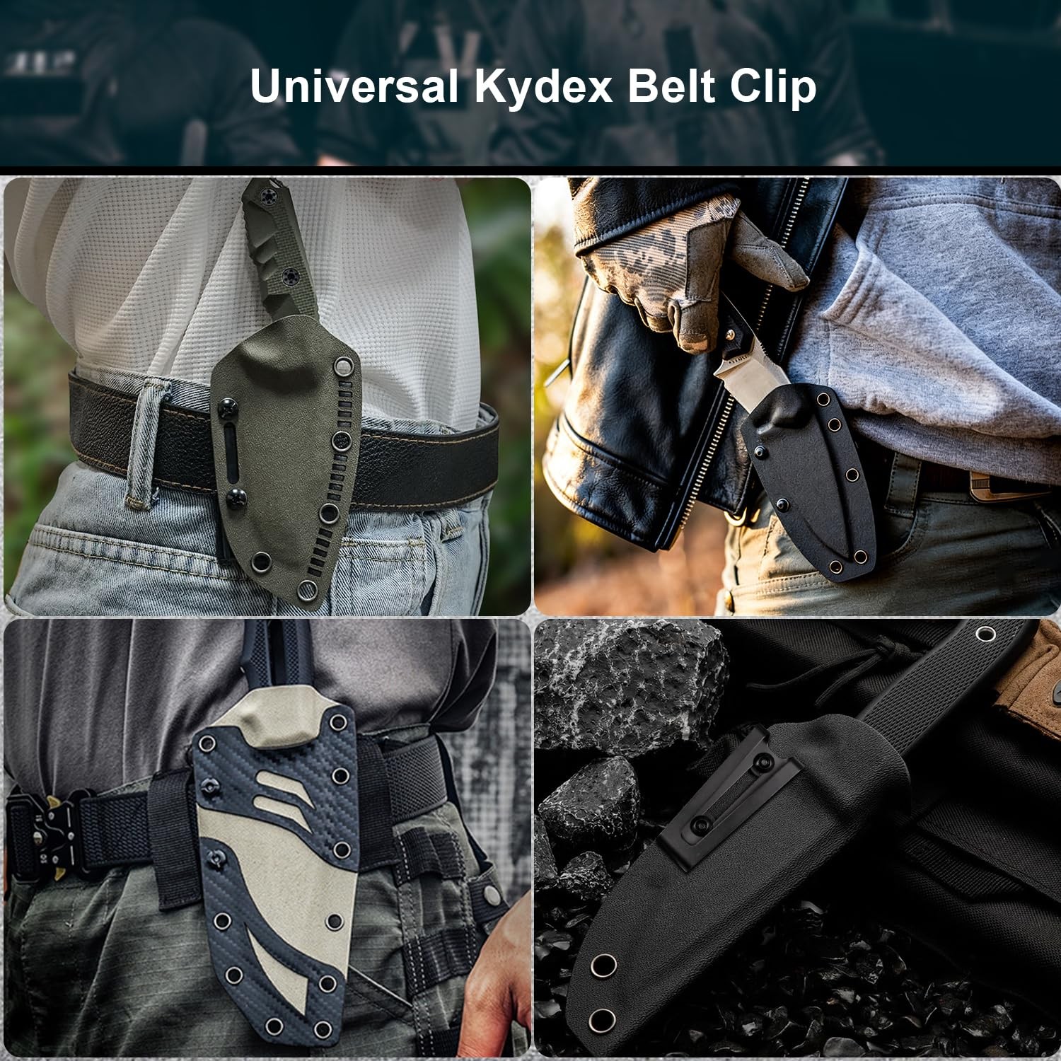 2 Pack Kydex Belt Clip Knife Belt Clip Tactical Belt Buckle Professional Meta…