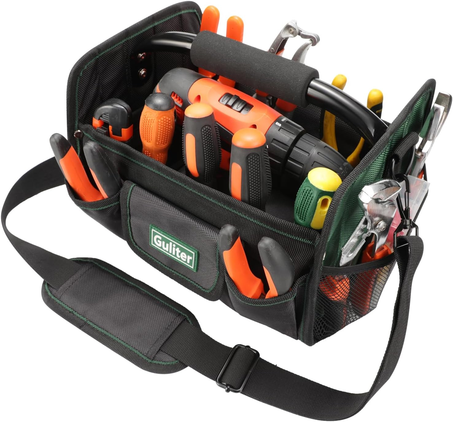 11 Inch Small Tool Bag Open Top Tool Tote with Stainless Steel Handle Adjustable