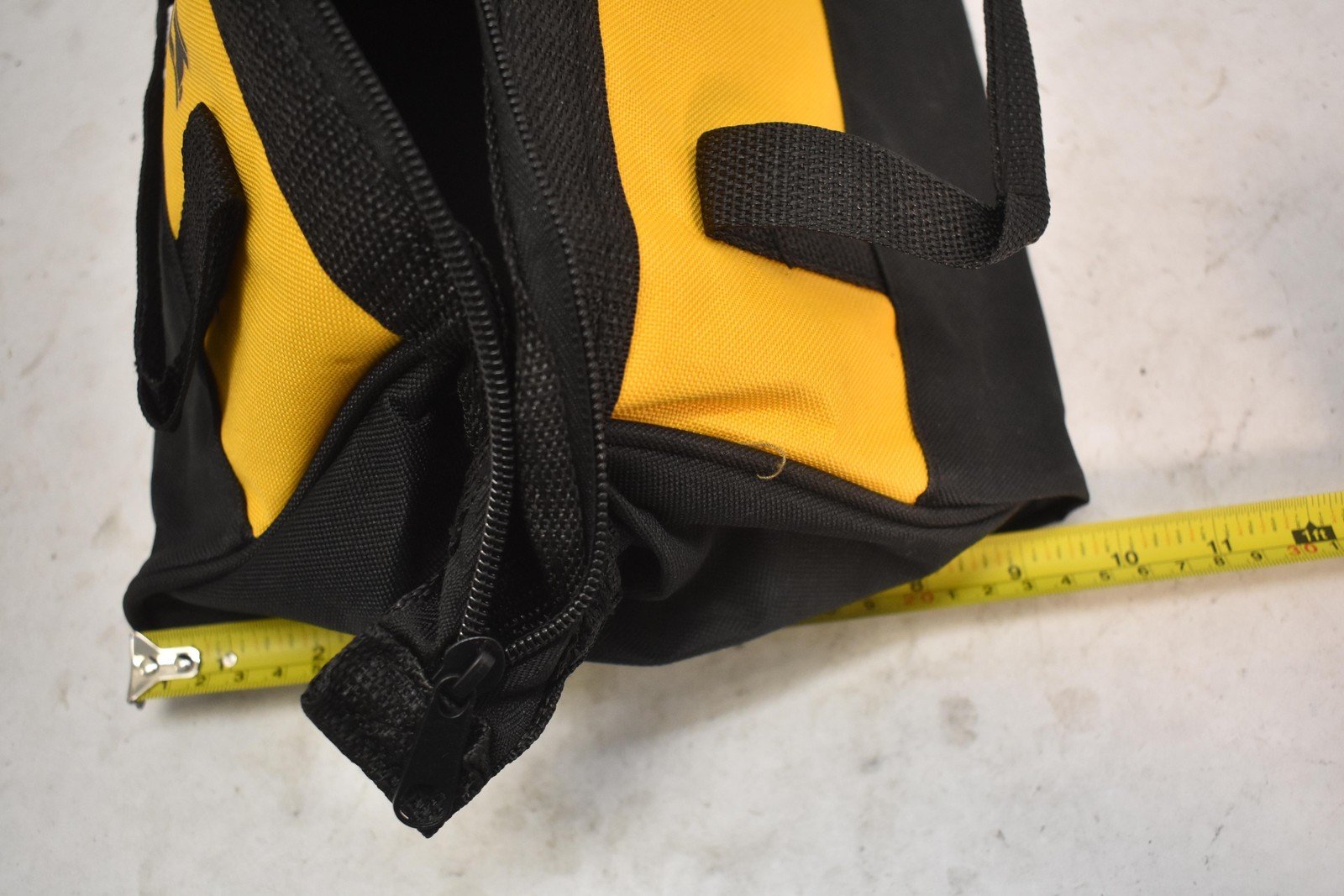 DEWALT Tool Bag Tote Small Yellow Black Fabric Soft Sided Zippered Carry Case