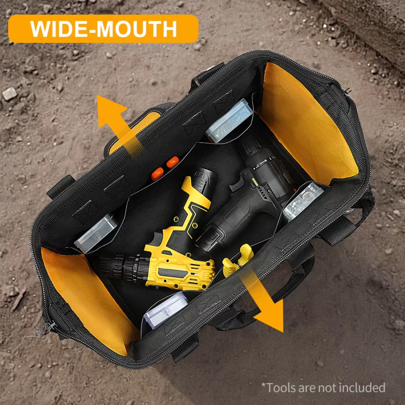 GOCHIFIX 20″ Heavy Duty Tool Bag Organizer w/ Strap Yellow FREE SHIP