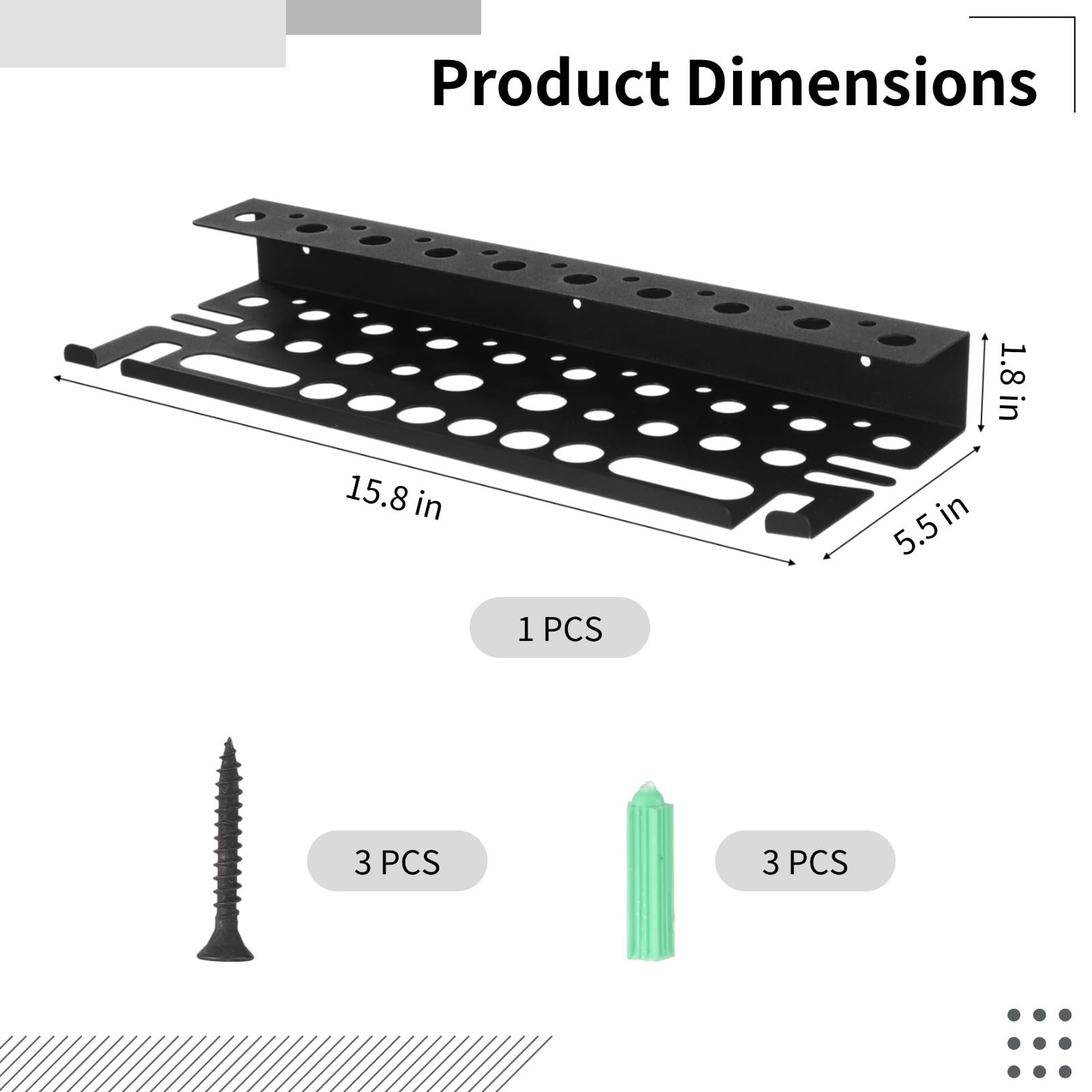 1 PCS Wall Mounted Metal Screwdriver Organizer Manual Tool Holder Plier Rack