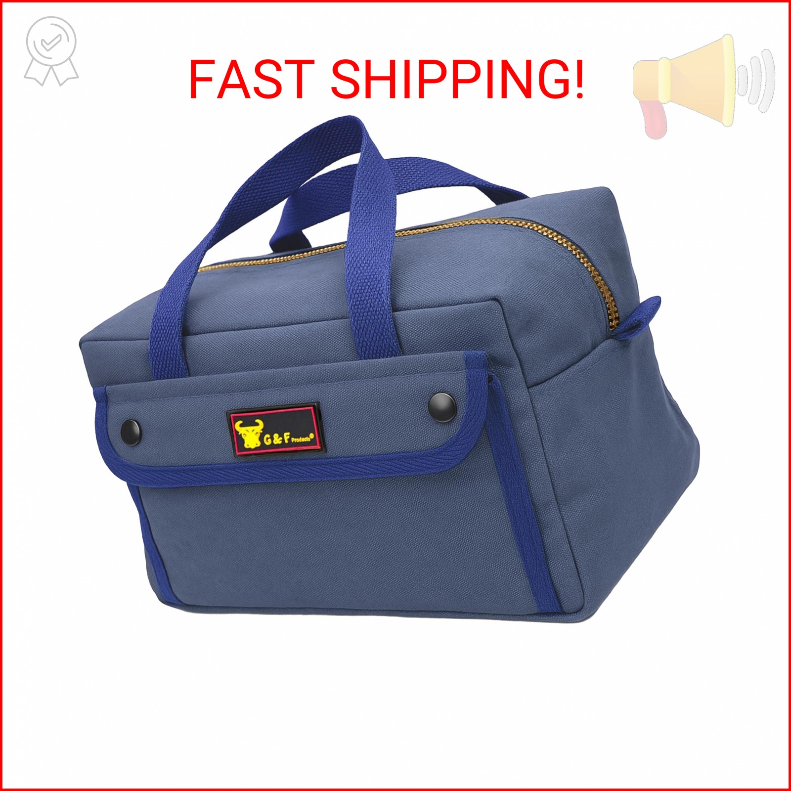 G & F PRODUCTS Waxed Canvas Military Duffle Bag, Water-Resistant, Adjustable Str