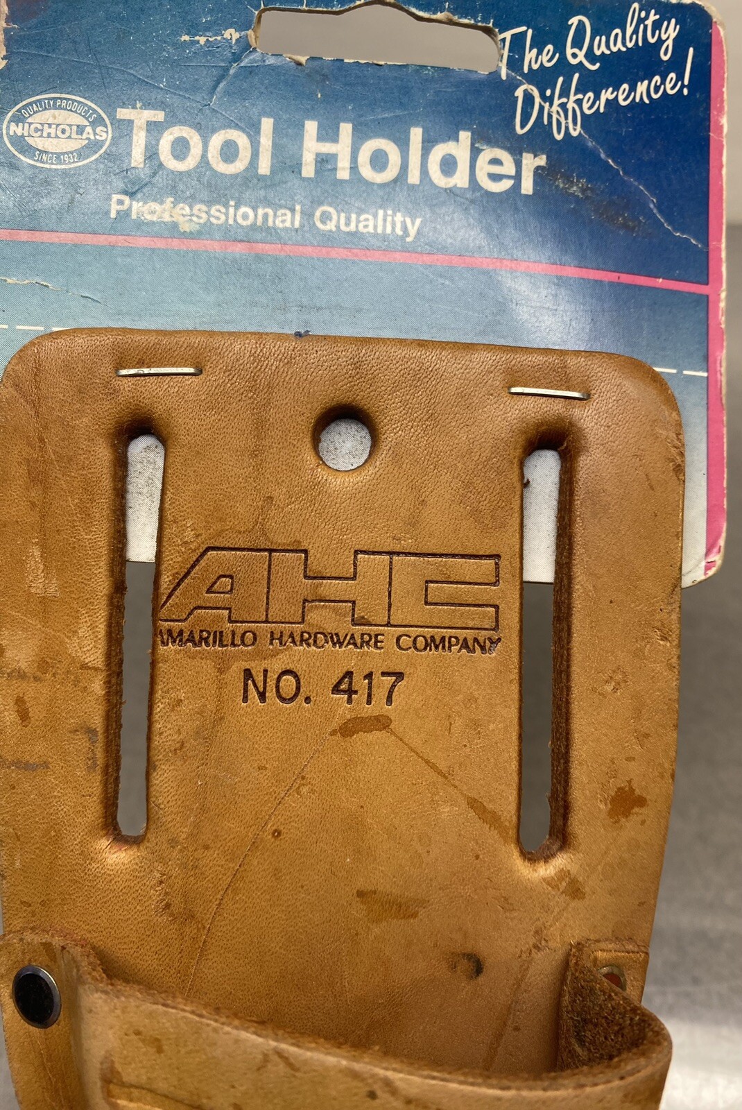 Vintage Leather Belt Loop Tool Holder Amarillo Hardware Company Nichols
