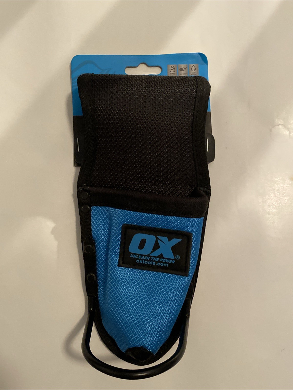 OX Tools Nylon Blue black 1 X Hammer Holder with Tool or Utility Knife Holder