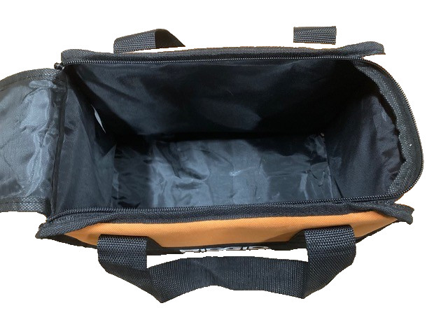 Ridgid Bag, 11″x8″x5″, Small Tool Storage/Cary Case, Side Handles, Black/Orange