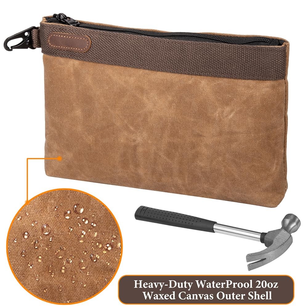Hamks Waxed Canvas Tool Pouches 4 Multi-color (Green, Khaki, Gray,Brown )
