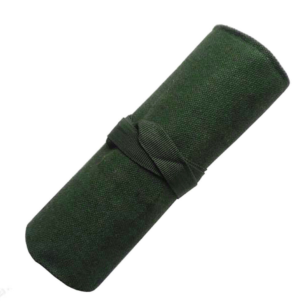 10 Pockets Canvas Spanner Wrench Tool Roll Up Storage bag Organizer Pouches AJ#