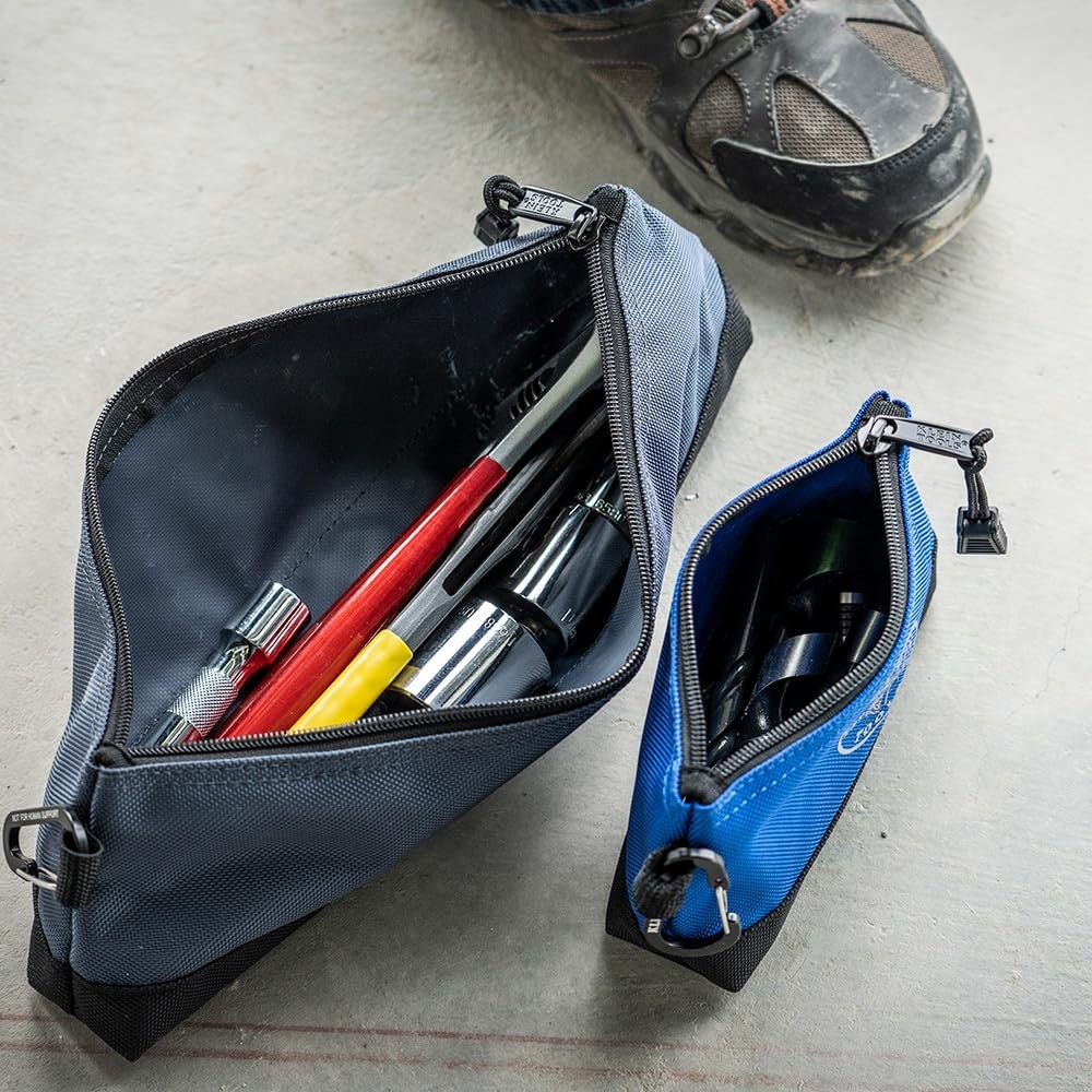 Klein Tools 55559 Stand-Up Zipper Bag Tool One Size, Gray/Black, Blue/Black