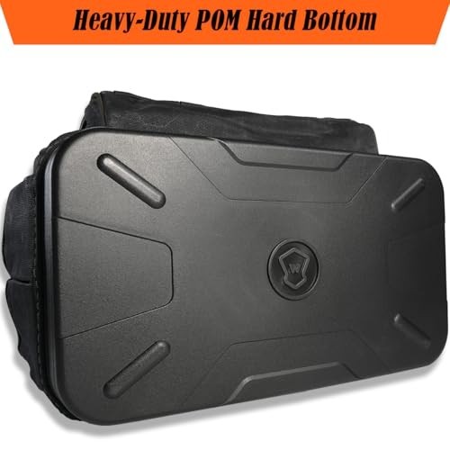 WELKINLAND 54-Pocket Electrician Tool Bag Waterproof Waxed Canvas Hard Bottom