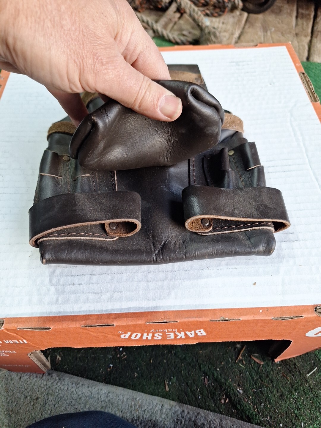 Leather Tool Pouch About 12 Tall By 9 Inch Wide