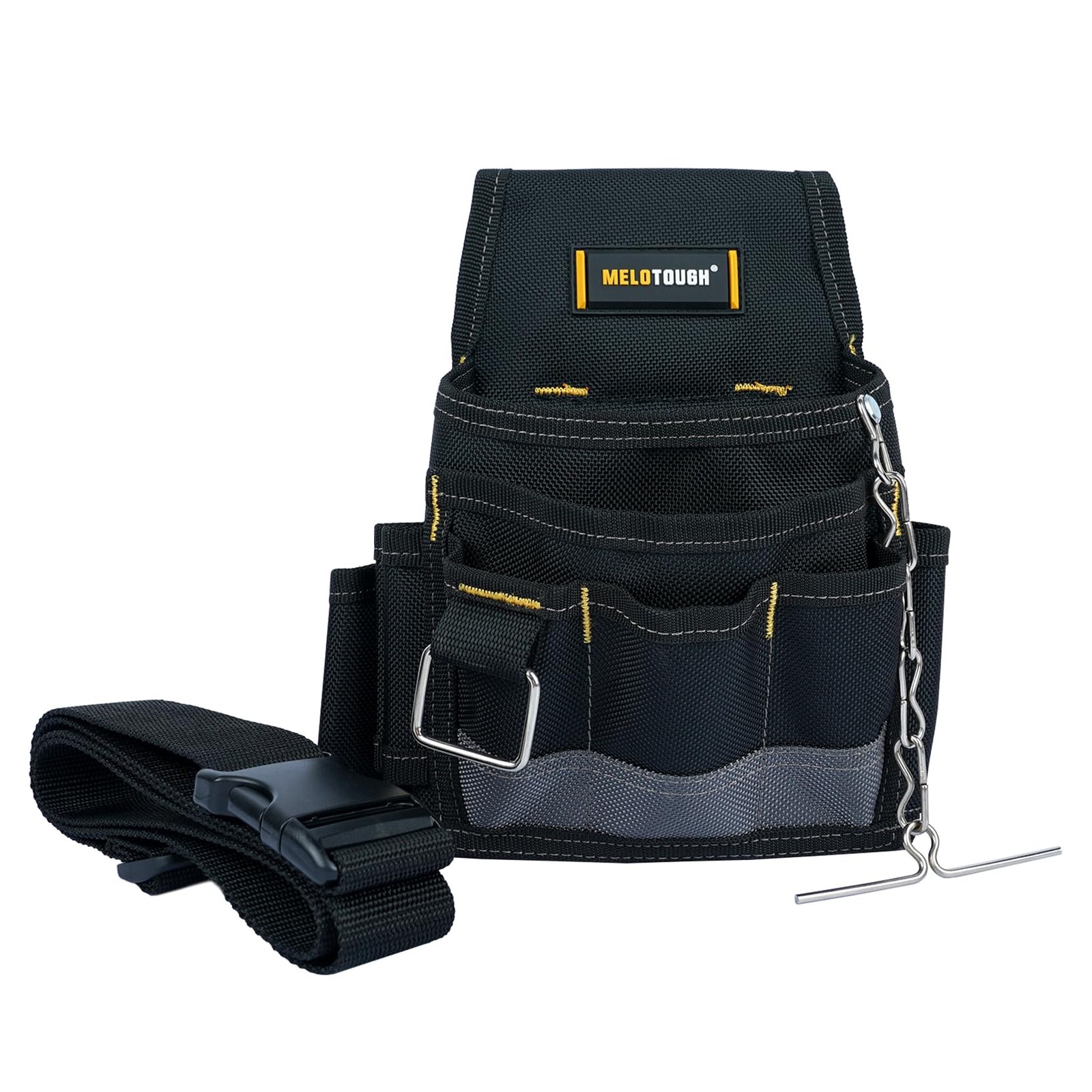 Electrician Tool Pouch Tool Belt Pouches with Belt Clip Electrical Tape Chain…