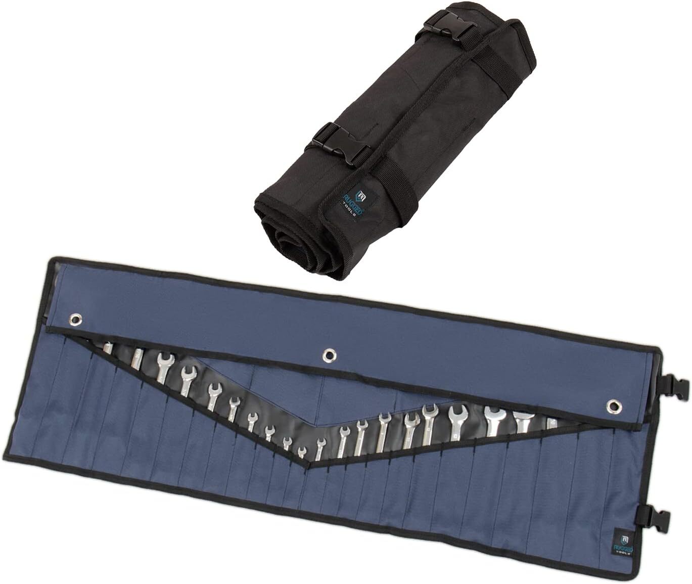 Wrench Roll Up Pouch – Wrench Organizer & Tool Holder With SAE & Metric Labels