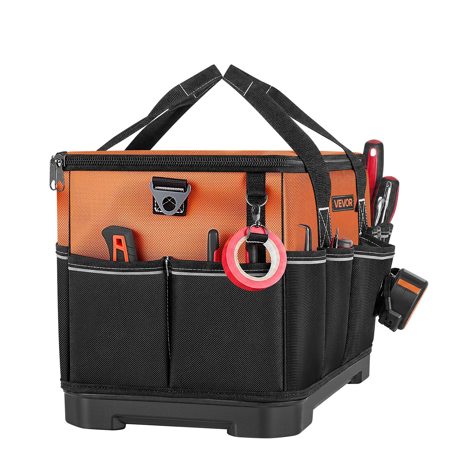 VEVOR Tool Bag 19.1 Inch 33-Pocket Portable Tool Box with Water-Resistant Base